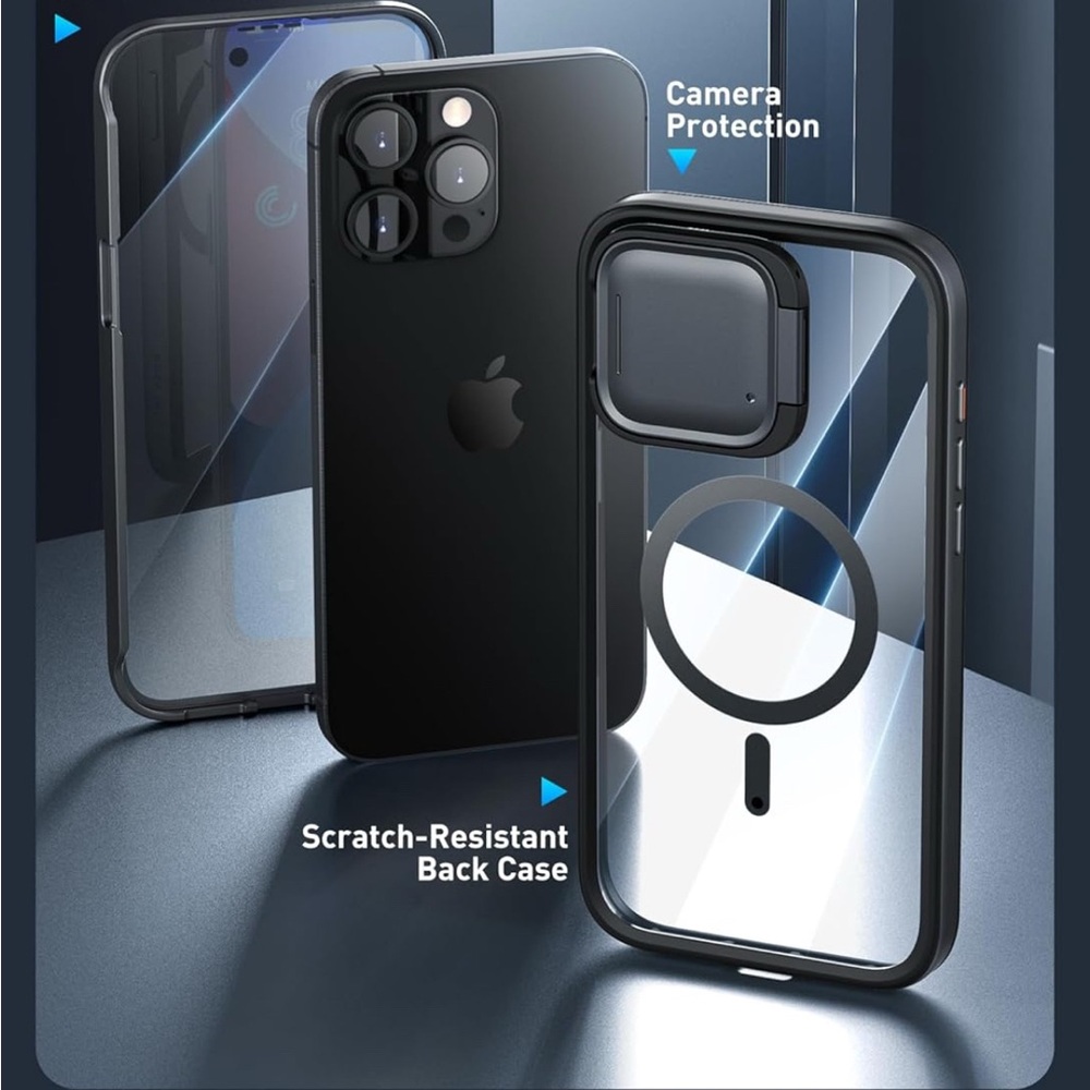 i-Blason iPhone 15 Pro Max Case with Camera Cover Stand